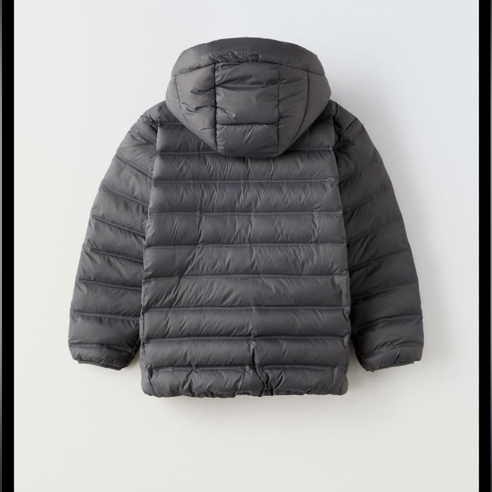 Zara | light charcoal puffer jacket | size 2-3